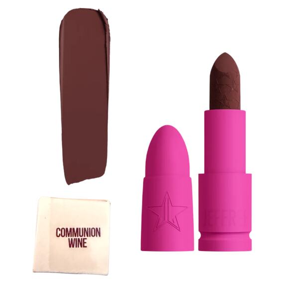 Jeffree Star Velvet Trap Lipstick Communion Wine Deep Red Brand New - Picture 2 of 5